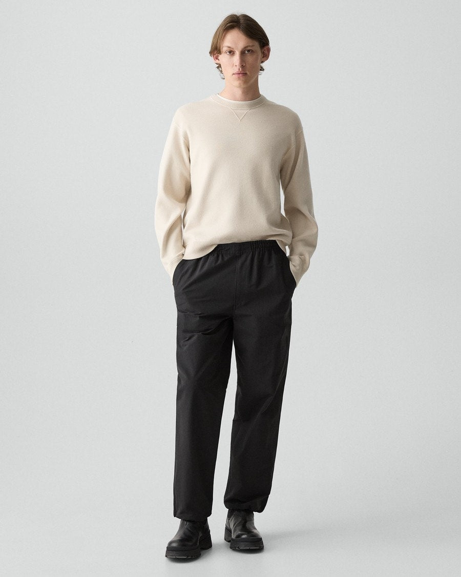 Drawstring Pull-On Pant in Organic Cotton-Blend