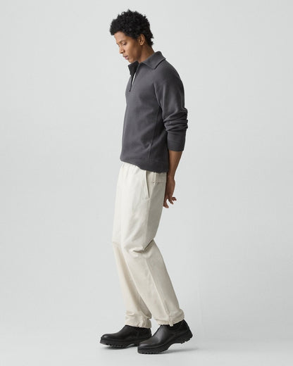 Drawstring Pull-On Pant in Organic Cotton-Blend