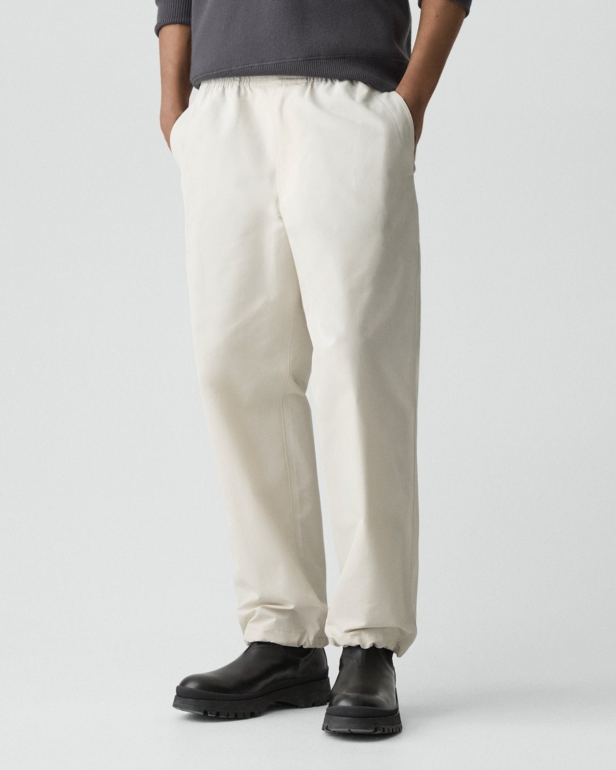 Drawstring Pull-On Pant in Organic Cotton-Blend