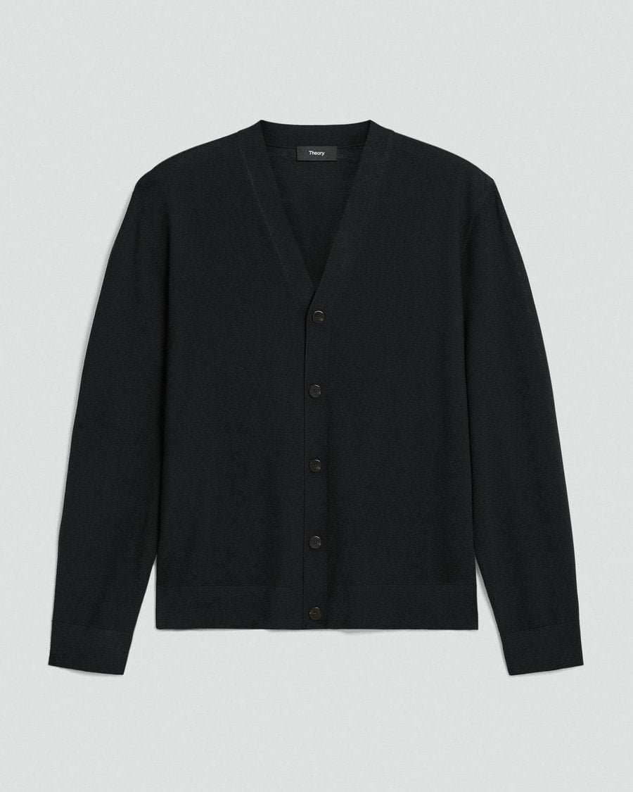 V-Neck Cardigan in Regal Wool