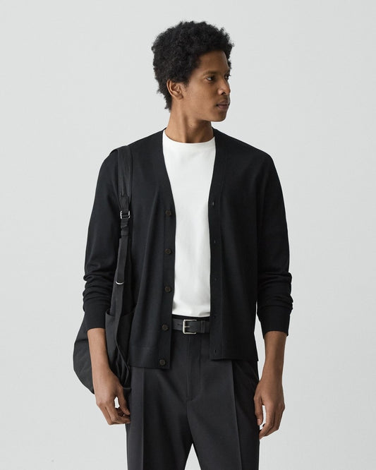 V-Neck Cardigan in Regal Wool