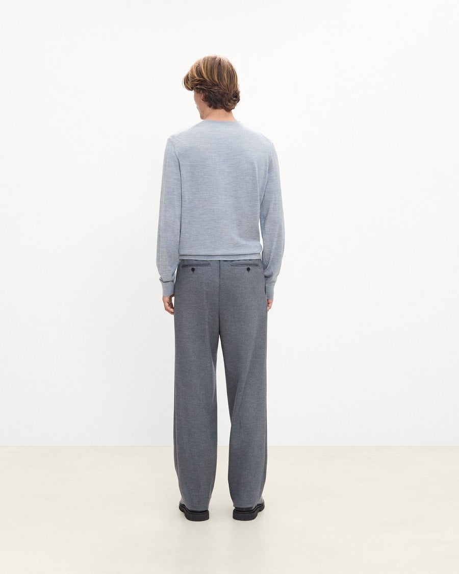 Relaxed Pleat Pant in Wool-Blend Knit