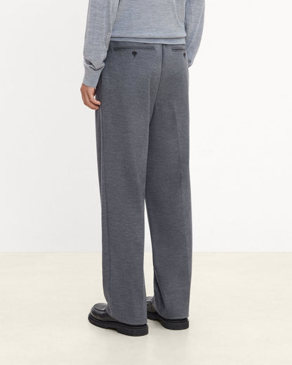 Relaxed Pleat Pant in Wool-Blend Knit