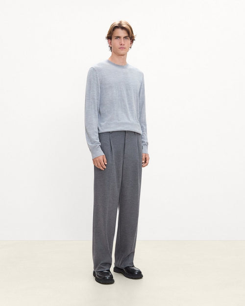 Relaxed Pleat Pant in Wool-Blend Knit