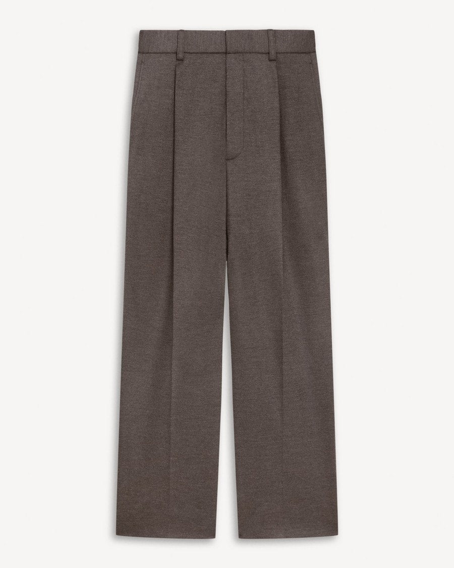 Relaxed Pleat Pant in Wool-Blend Knit