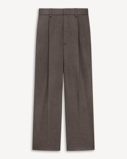 Relaxed Pleat Pant in Wool-Blend Knit