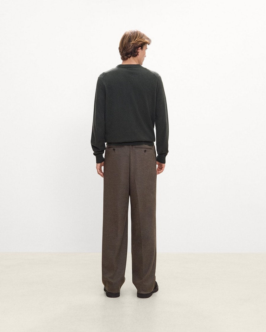 Relaxed Pleat Pant in Wool-Blend Knit