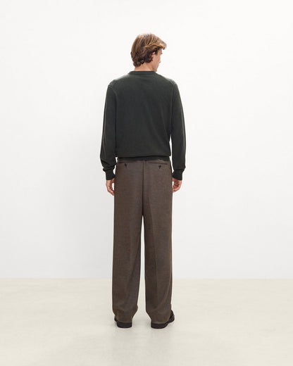 Relaxed Pleat Pant in Wool-Blend Knit