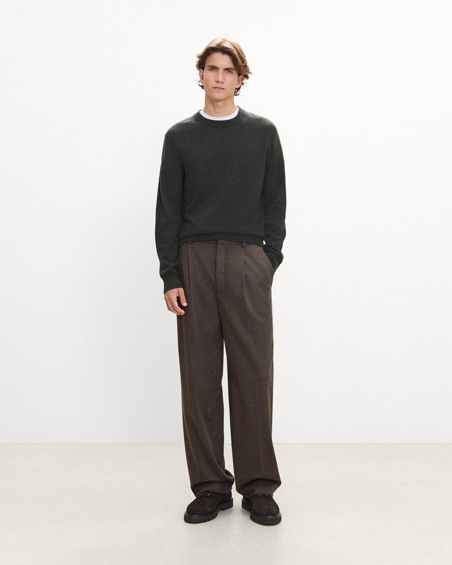 Relaxed Pleat Pant in Wool-Blend Knit