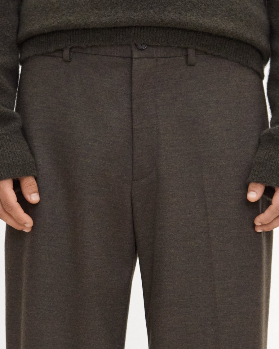 Zaine Drawstring Pant in Wool-Blend Knit