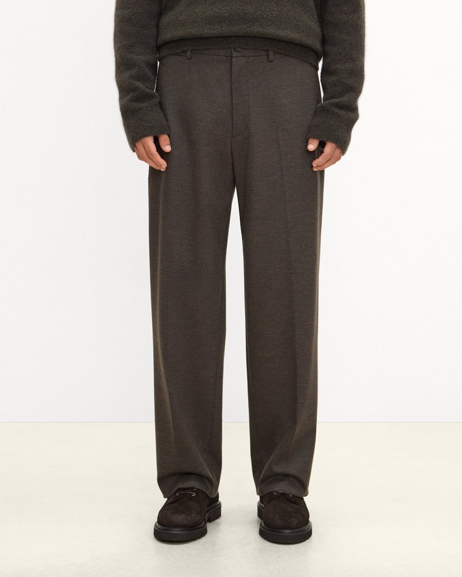 Zaine Drawstring Pant in Wool-Blend Knit