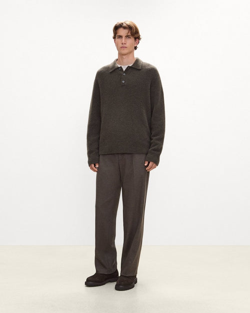Zaine Drawstring Pant in Wool-Blend Knit