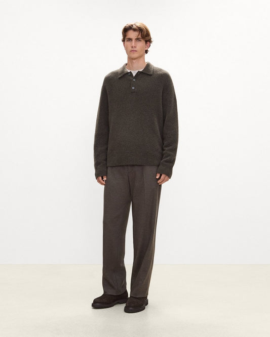 Zaine Drawstring Pant in Wool-Blend Knit