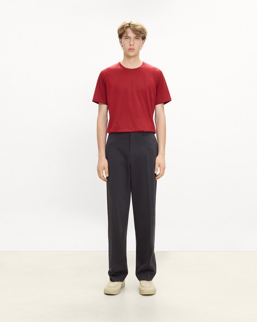 Straight Pant in Knit Twill