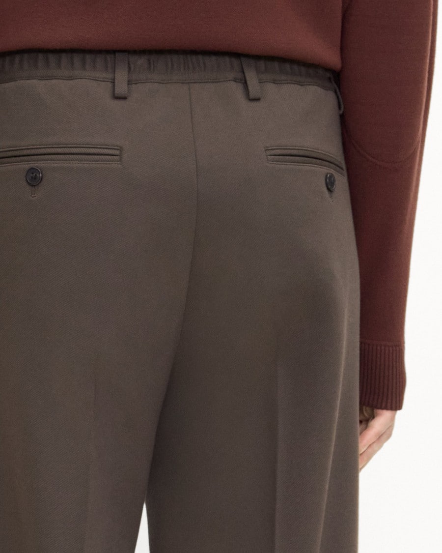Straight Pant in Knit Twill