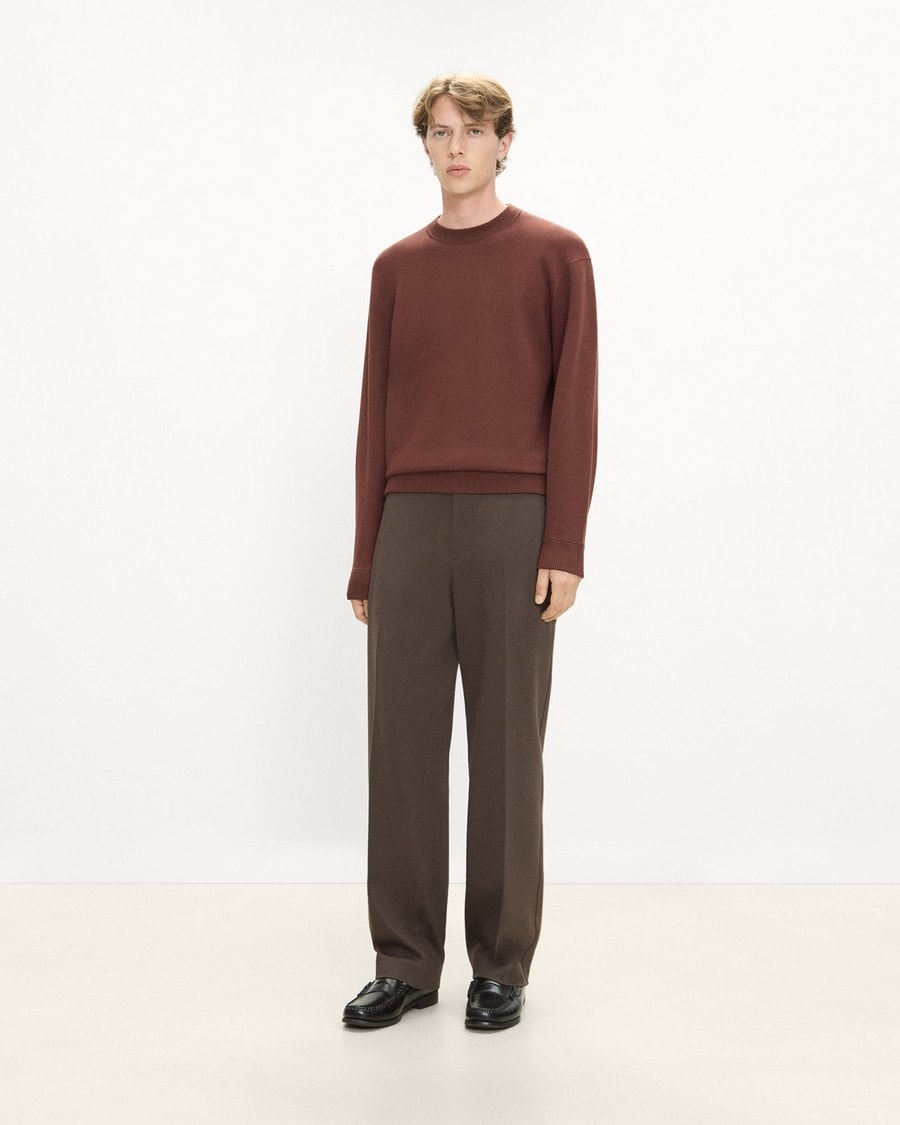 Straight Pant in Knit Twill
