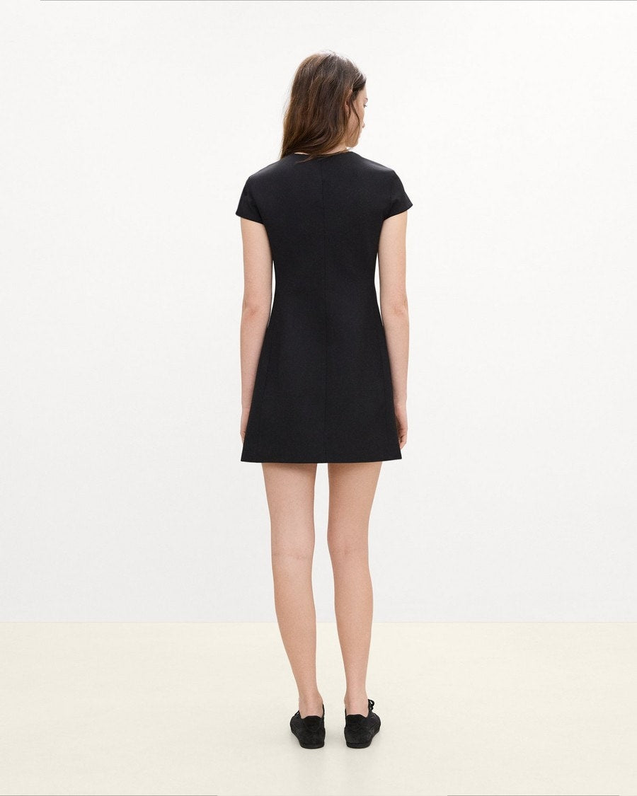 Zip Mini Dress in Good Wool