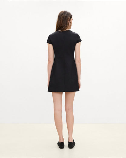 Zip Mini Dress in Good Wool