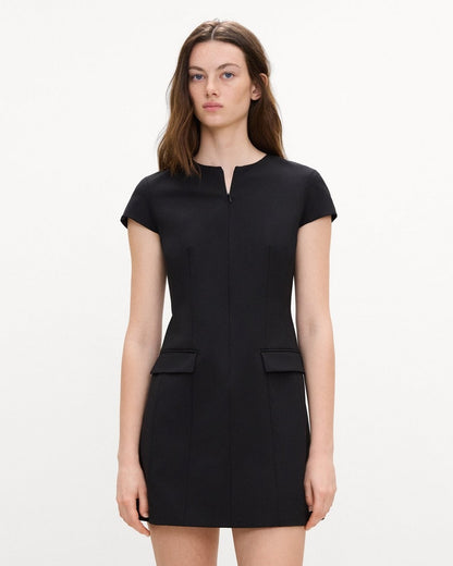 Zip Mini Dress in Good Wool