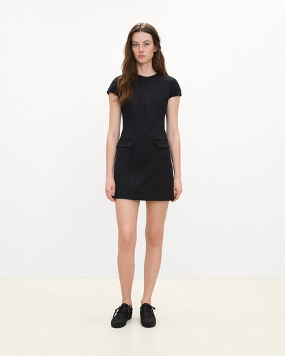 Zip Mini Dress in Good Wool