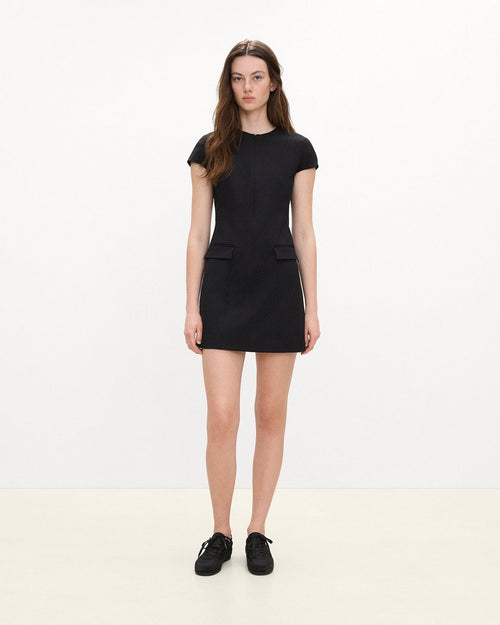 Zip Mini Dress in Good Wool