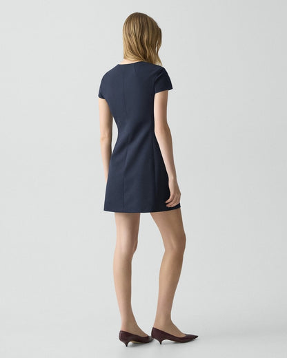 Zip Mini Dress in Good Wool
