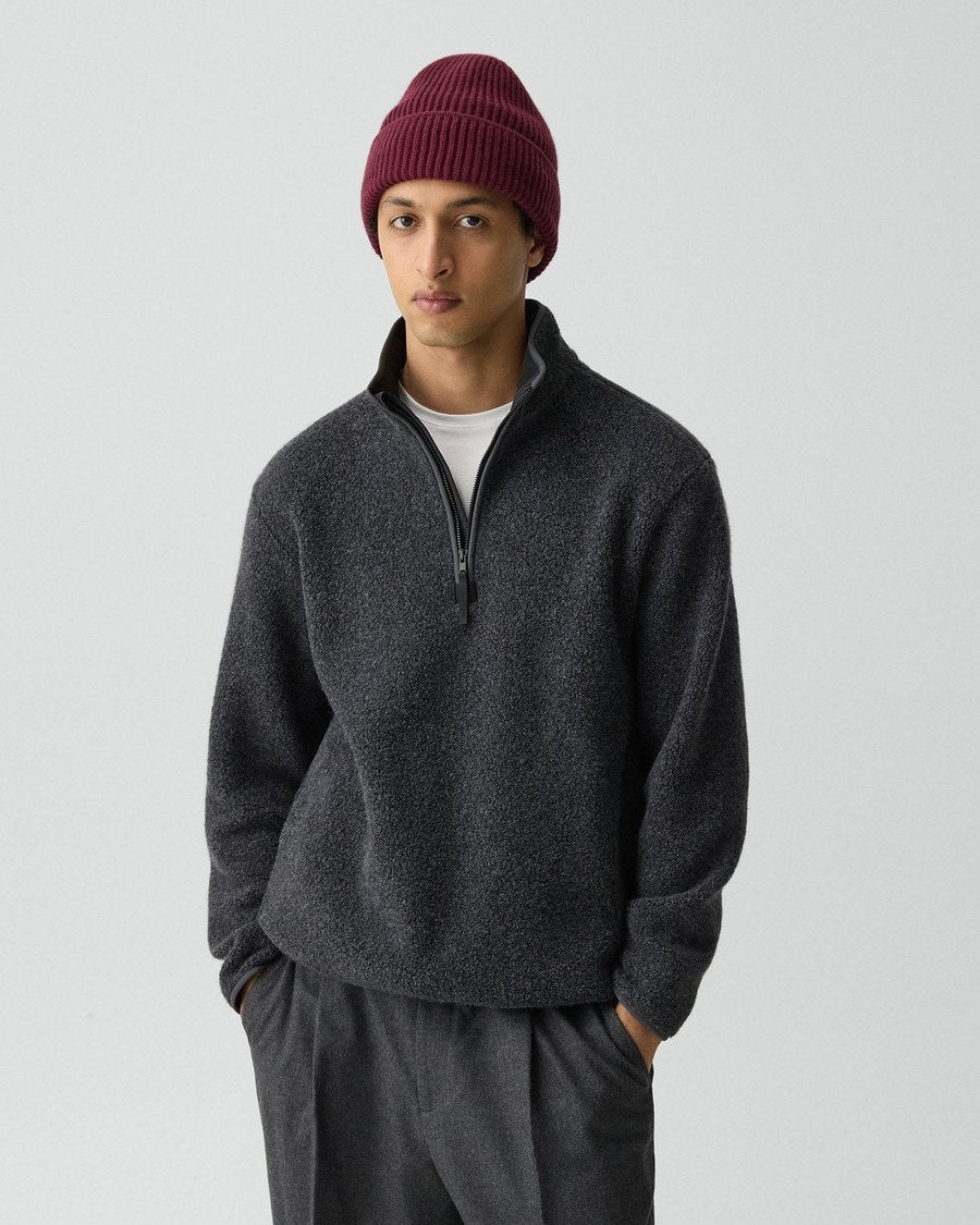 Ribbed Beanie in Cashmere