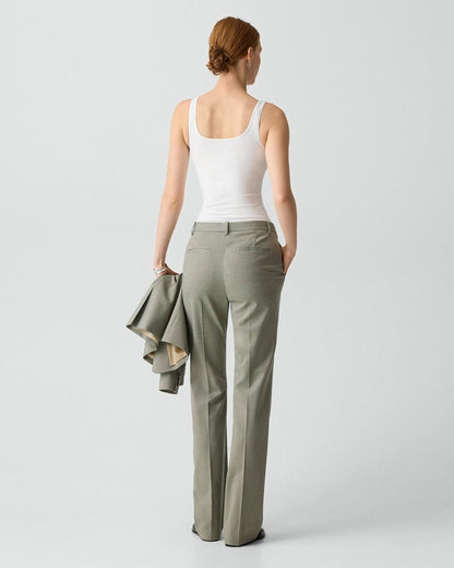 Flared Pant, 29'' in Wool Gabardine