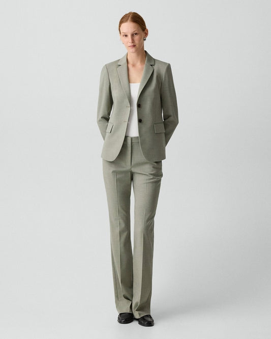 Flared Pant, 29'' in Wool Gabardine