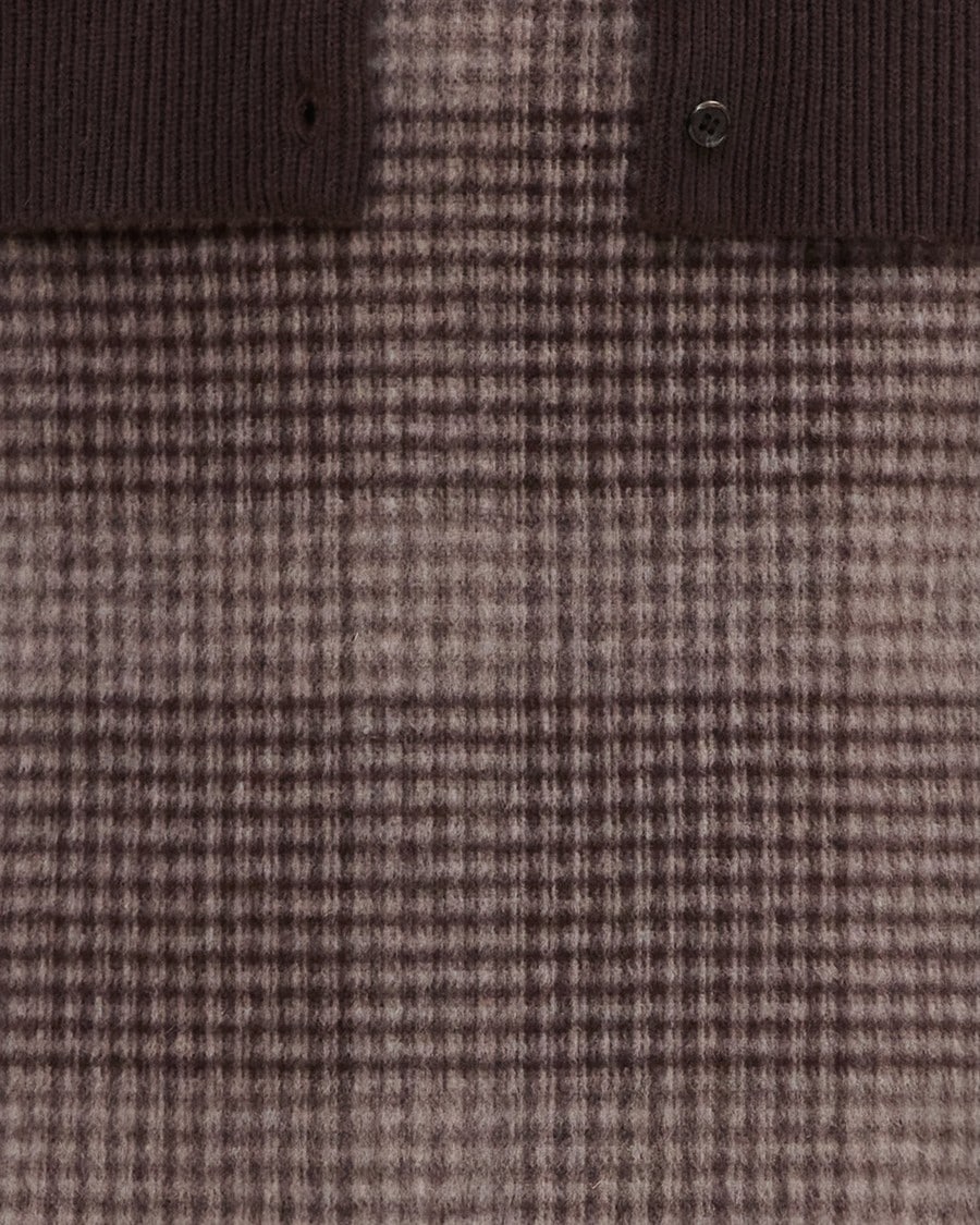 A-Line Mini Skirt in Plaid Wool-Cashmere