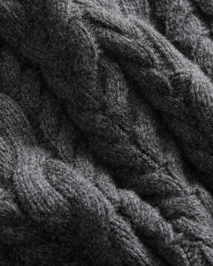 Ribbed Sweater Dress in Felted Wool-Cashmere