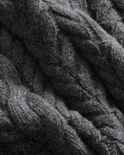 Ribbed Sweater Dress in Felted Wool-Cashmere
