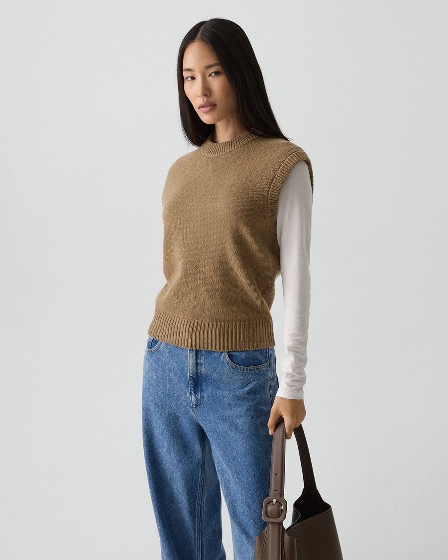 Relaxed Vest in Recycled Cashmere