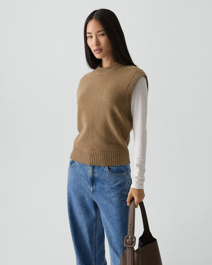 Relaxed Vest in Recycled Cashmere