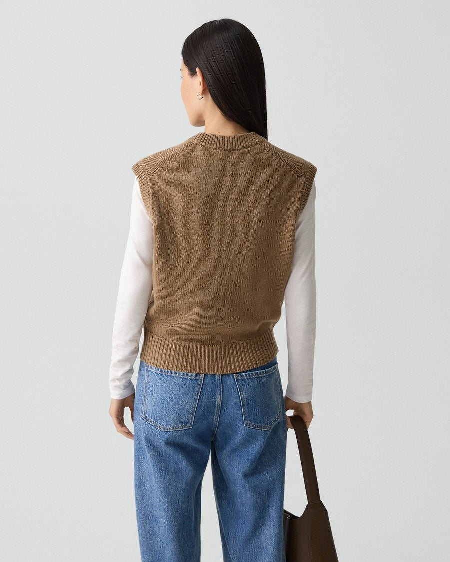 Relaxed Vest in Recycled Cashmere