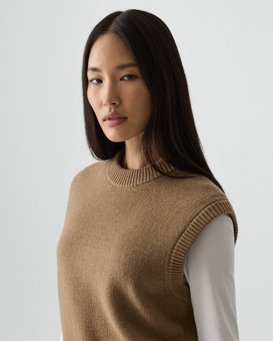 Relaxed Vest in Recycled Cashmere