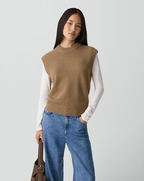 Relaxed Vest in Recycled Cashmere