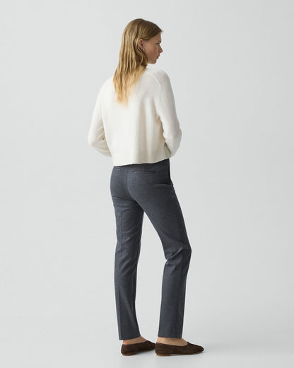 Slim Leg Pant in Wool-Blend Knit