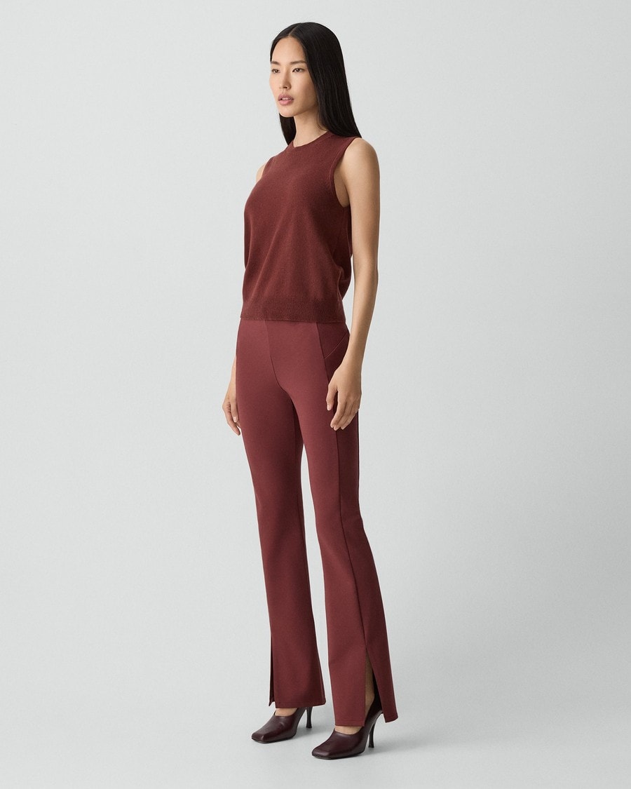 Flared Slit Legging in Motion Ponte