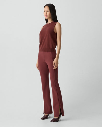 Flared Slit Legging in Motion Ponte