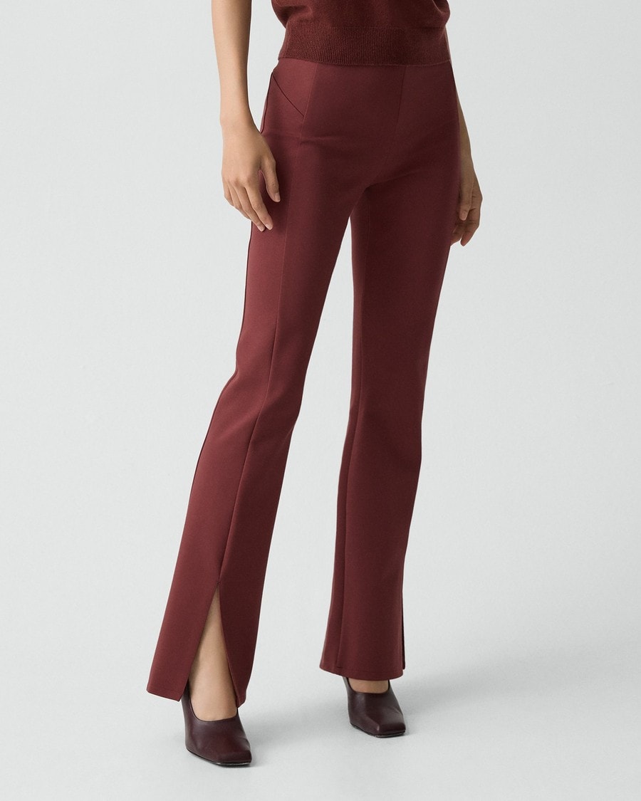 Flared Slit Legging in Motion Ponte