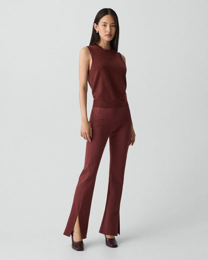 Flared Slit Legging in Motion Ponte