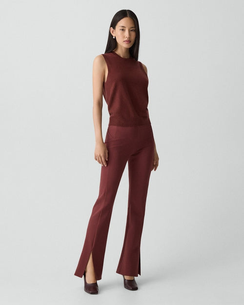 Flared Slit Legging in Motion Ponte