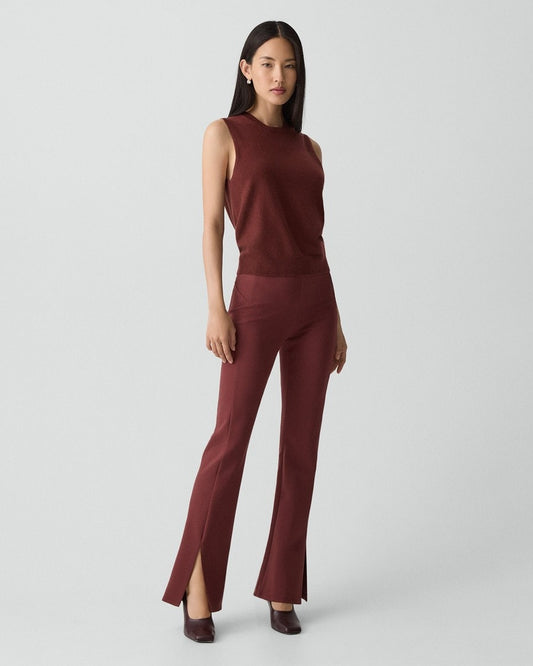 Flared Slit Legging in Motion Ponte