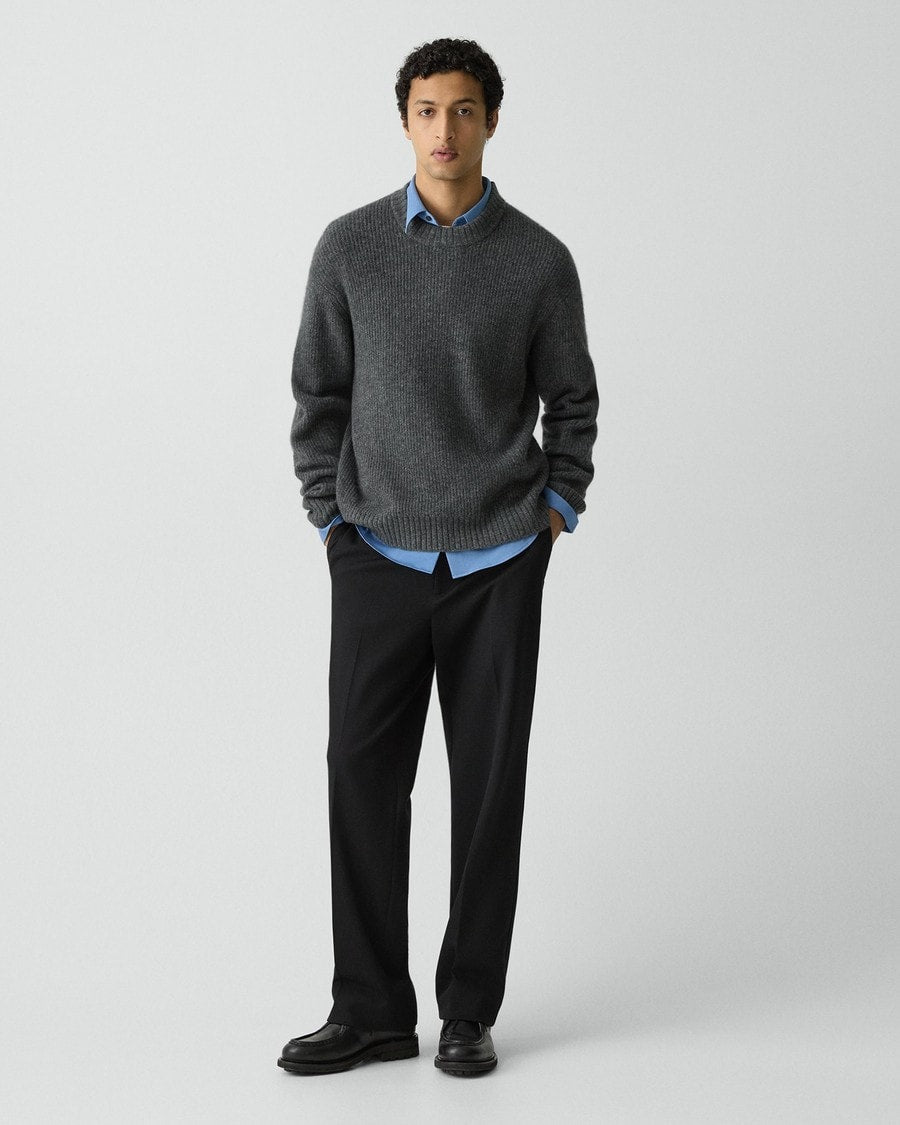 Relaxed Crewneck Sweater in Astor Wool