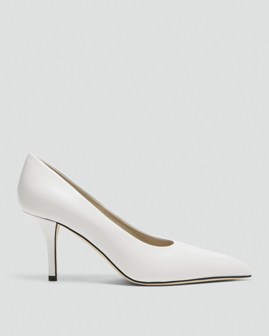 Pointed-Toe Pump in Leather