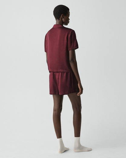 Short Pajama Set in Lounge Silk