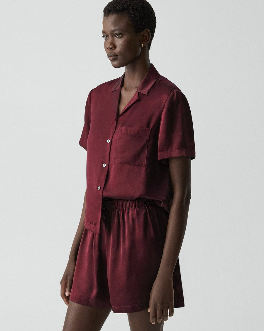 Short Pajama Set in Lounge Silk