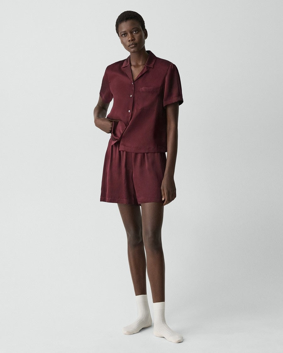 Short Pajama Set in Lounge Silk