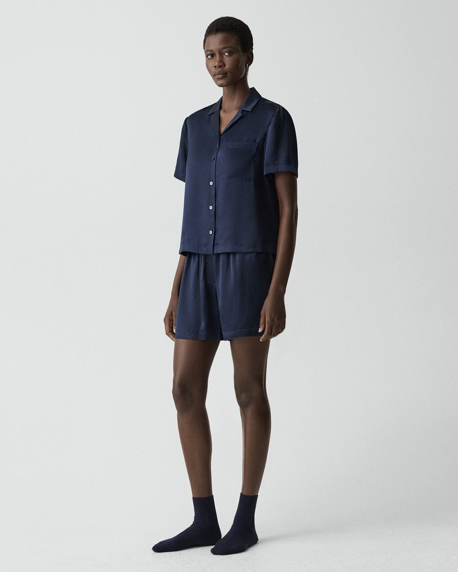 Short Pajama Set in Lounge Silk